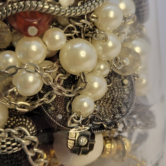 Mystery Jewelry Jar All Wearable Necklace Earrings Rings Bracelets 2.5 Pounds - Picture 3 of 13